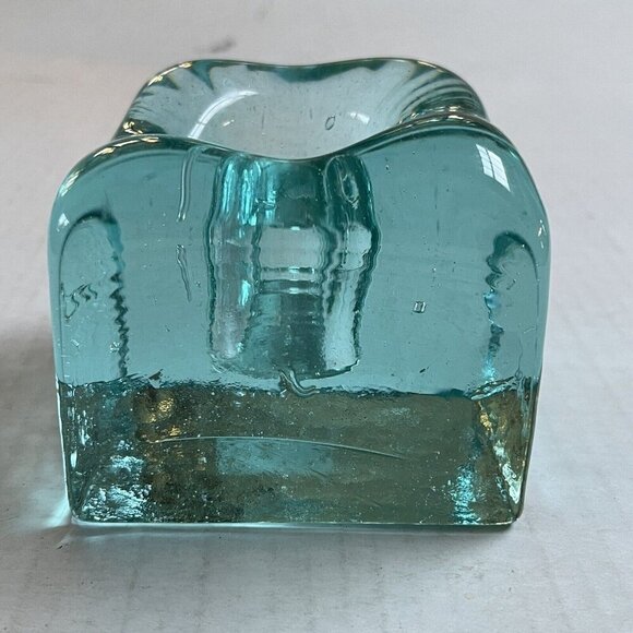 Tea Light Clear Blue Recycled Glass Votive Decor Home Heavyweight Paper - Picture 1 of 10